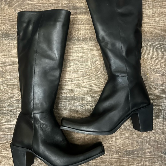 SIMARD (Davos Gomma) size 6.5 near NEW luxury square toed Italian leather boots - Picture 7 of 14